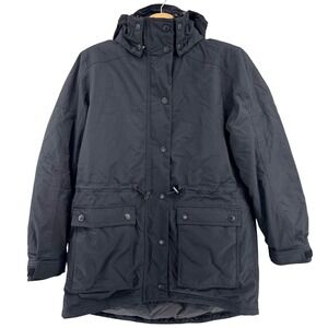 The North Face Reign On Down Parka Black Hooded Parka Jacket Women's L Outdoor